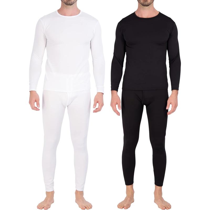 Real Essentials 4 Piece: Men's Thermal Underwear Sets – Long